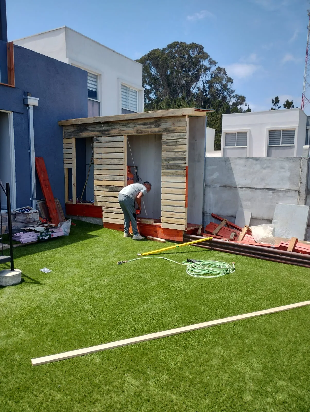 Construcción exterior en madera